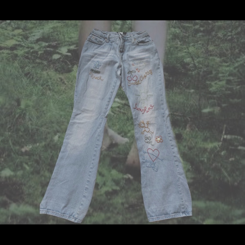 👖EMBROIDERED Y2K JEANS